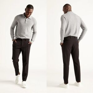 Quince Men’s Ultra-Stretch 24/7 Smart Chino Pants Slim Fit in Black 36X32